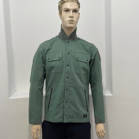 Coldsmoke Men's Green Jacket Zip Up Snaps and patch Size M Brand New With Tag - Picture 15 of 15